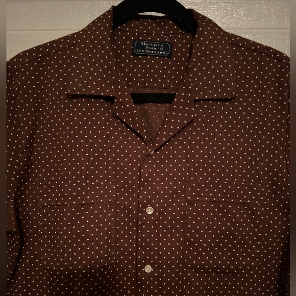 Vintage 70’s Mervyn’s Polka Dot Single Stitch Top M Costal Grandpa Old Money - Picture 6 of 16